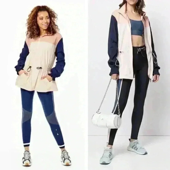 The Upside Yoko Anorak Jacket Color Block Activewear Sporty Performance Rain - Picture 1 of 9